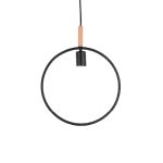 Luminaria Colgante Circul Metal Negro 1XE27 IP20 220V Dimensiones 33 CMS. no Incluye Ampolleta