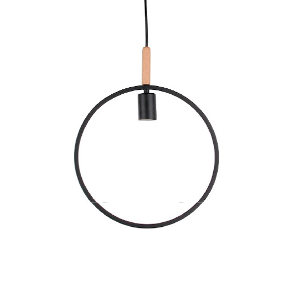 luminaria-colgante-circul-metal-negro-1xe27-ip20-2 Luminaria Colgante Circul Metal Negro 1XE27 IP20 220V Dimensiones 33 CMS. no Incluye Ampolleta - Imagen 1