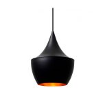 Luminaria Colgante Cupid Negro Dorado 1XE27 IP20 220V Dimensiones 35X25 CMS. no Incluye Ampolleta