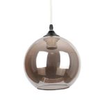 Luminaria Colgante Esmouker Vidrio Gris 1XE27 IP20 220V. no Incluye Ampolleta