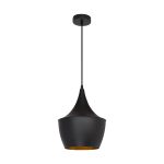 Luminaria Colgante Garret Bowl 1XE27 IP20 220V Dimensiones 25X30 CMS. no Incluye Ampolleta