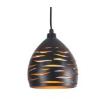 Luminaria Colgante Lava FAT Negro 1XE27 IP20 220V Dimensiones 15X25 CMS. no Incluye Ampolleta