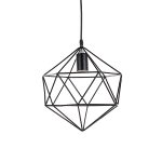 Luminaria Colgante Leven Metal Negro 1XE27 IP20 220V Dimensiones 27X29 CMS. no Incluye Ampolleta