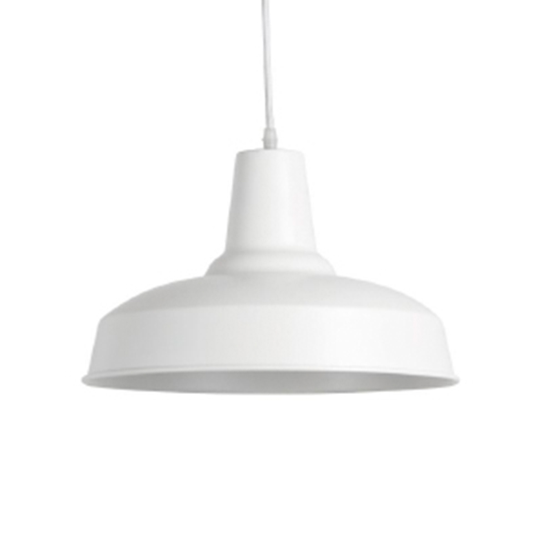 luminaria-colgante-masker-blanco-1xe27-ip20-220v-d Luminaria Colgante Masker Blanco 1XE27 IP20 220V Dimensiones 22X35 CMS. no Incluye Ampolleta - Imagen 1