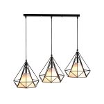 Luminaria Colgante Trio Tipo Comic Horizontal 3XE27 IP20 220V Dimensiones 25X25 CMS. no Incluye Ampolleta
