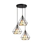 Luminaria Colgante Trio Tipo Comic Vertical 3XE27 IP20 220V Dimensiones 25X25 CMS. no Incluye Ampolleta