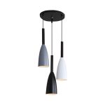 Luminaria Colgante Trio Tipo Cono Vertical Baneauz 3XE27 IP20 220V Dimensiones 10X20 CMS. no Incluye Ampolleta