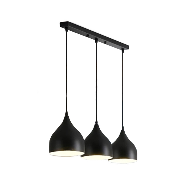 luminaria-colgante-trio-tipo-horizontal-bowl-black Luminaria Colgante Trio Tipo Horizontal Bowl Black 3XE27 IP20 220V Dimensiones 17X20 CMS. no Incluye Ampolleta - Imagen 1