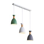 Luminaria Colgante Trio Tipo Horizontal Bowl Colors 3XE27 IP20 220V Dimensiones 17X20 CMS. no Incluye Ampolleta