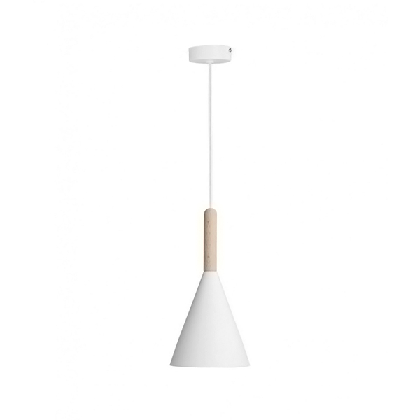 luminaria-colgante-ufonic-white-1xe27-ip20-220v-di Luminaria Colgante Ufonic White 1XE27 IP20 220V Dimensiones 16X26 CMS. no Incluye Ampolleta - Imagen 1