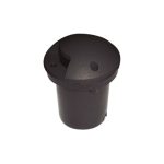 Luminaria Empotrada a Piso LED 3W D100*H125mm una Salida LUZ 3000K 220V Tapa Gris Oscuro IP65