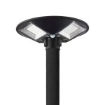 Luminaria Pagoda Solar LED 15W 3000K 1200LM. Autonomía 5-8 Horas Dimensiones Φ420*125MM
