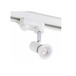 Luminaria para Riel Monofásico Blanco GU10 220V. no Incluye Ampolleta