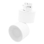 Luminaria Riel Monofásico LED 12W, Carcasa Blanca, 3000K, 220V, Dimensiones Ø70*100mm, IP20.