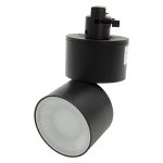 Luminaria Riel Monofásico LED 12W, Carcasa Negra, 4300K, 220V, Dimensiones Ø70*100mm, IP20.