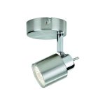 Luminaria Tipo Apliqué Meranti Spot Nickel 1XGU10 35W MÁX. IP20 220V. no Incluye Ampolleta.