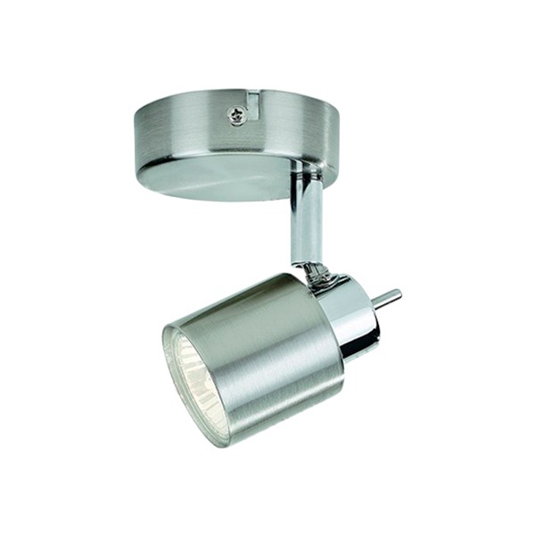 luminaria-tipo-apliqu-meranti-spot-nickel-1xgu10- Luminaria Tipo Apliqué Meranti Spot Nickel 1XGU10 35W MÁX. IP20 220V. no Incluye Ampolleta. - Imagen 1