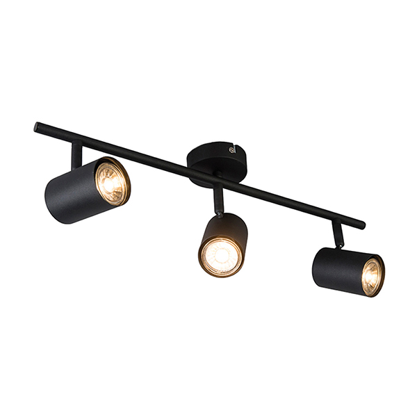 luminaria-tipoa-apliqu-jeana-negro-mate-3xgu10-m- Luminaria Tipoa Apliqué Jeana Negro Mate 3XGU10 MÁX 50W IP20 220V Medidas 500*80*150mm. no Incluye Ampolletas. - Imagen 1