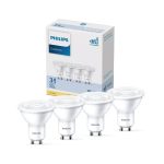 Pack 4 Dicroicas LED Philips 3,8W 2.700°K