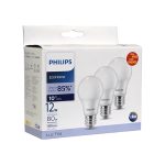 Pack Triple Ampolletas LED Philips 12W, E27, 6.500°K, 220V