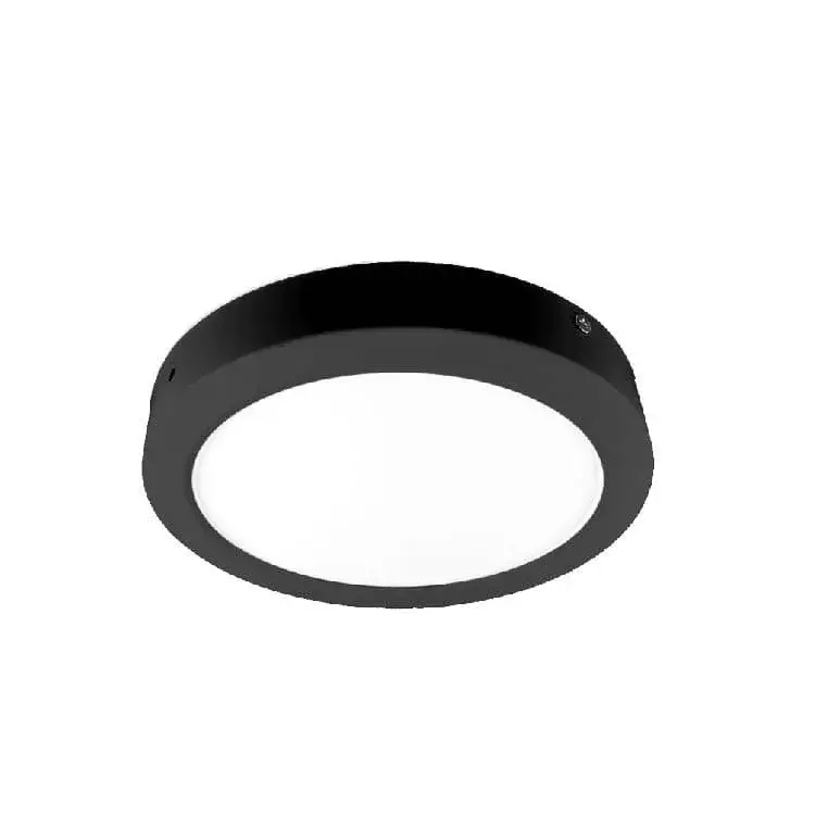 plaf-n-led-redondo-6w-4-000-k-70lm-w-smd-2835- Plafón LED Redondo 6W, 4.000°K, 70LM/W, SMD 2835, Dimensiones: Ø120*35mm, IP54, Color del Equipo: Negro. AC100-265V, FP0.9 - Imagen 1