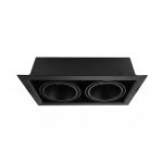 Porta AR111 Empotrado Tipo Puzzle Simple, Marco Blanco Interior Negro (Producto sin Garantia)