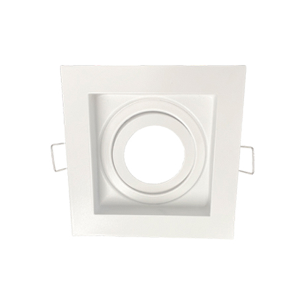 porta-gu10-blanco-100-100-40mm-corte-90mm-soqu Porta GU10 Blanco, 100*100*40MM, Corte 90MM + Soquete GU10 - Imagen 1
