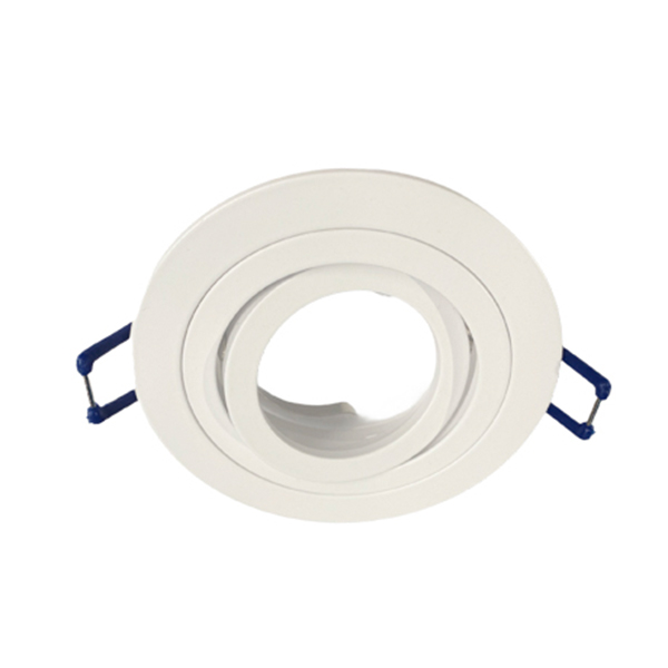 porta-gu10-blanco-92-25mm-corte-75mm-soquete Porta GU10 Blanco, Ø92*25MM, Corte Ø75MM + Soquete GU10 - Imagen 1