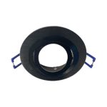 Porta GU10 Negro Brilloaluminio, Ø92*25MM, Corte Ø75MM + Soquete GU10