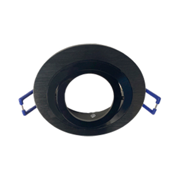 porta-gu10-negro-brilloaluminio-92-25mm-corte- Porta GU10 Negro Brilloaluminio, Ø92*25MM, Corte Ø75MM + Soquete GU10 - Imagen 1