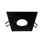 Porta GU10 Negro Cuadrado, 92*92*25MM, Corte 75MM + Soquete GU10