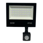 Proyector LED 50W 3.000°K (Blanco Cálido) IP65 220V con Sensor de Movimiento