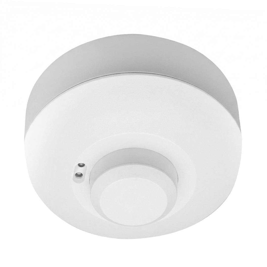 sensor-de-movimiento-microondas-360-distancia-m- Sensor de Movimiento Microondas 360°, Distancia Máxima de 3-12MTS (Ajustable), 220-240V/AC, 50/60HZ, IP20, Carcasa Blanca, Dimensiones: Ø94*42mm - Imagen 1