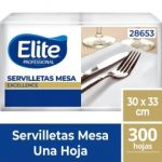 Servilleta Mesa H/S Ext. Blanca Excellence 30 x 33 CM 300 HJS x 1 PQTES